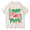 OSRS Dukes Pizza Tshirt Game Old School RuneScape Graphic Tees Cotton Oneck Fashion Female Tshirts Print Merch Casual Women