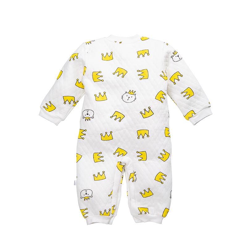 Infant Fall Winter Warm Thick Plush Boy Girl Baby Cotton Warm Rompers