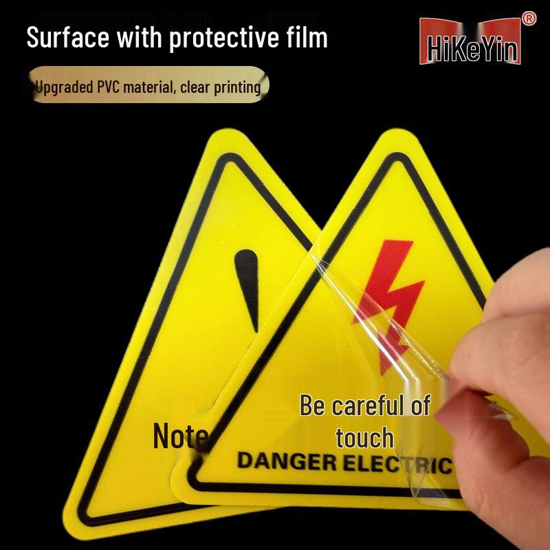 Electric Shock Warning Sticker - Caution Symbol for Distribution Box