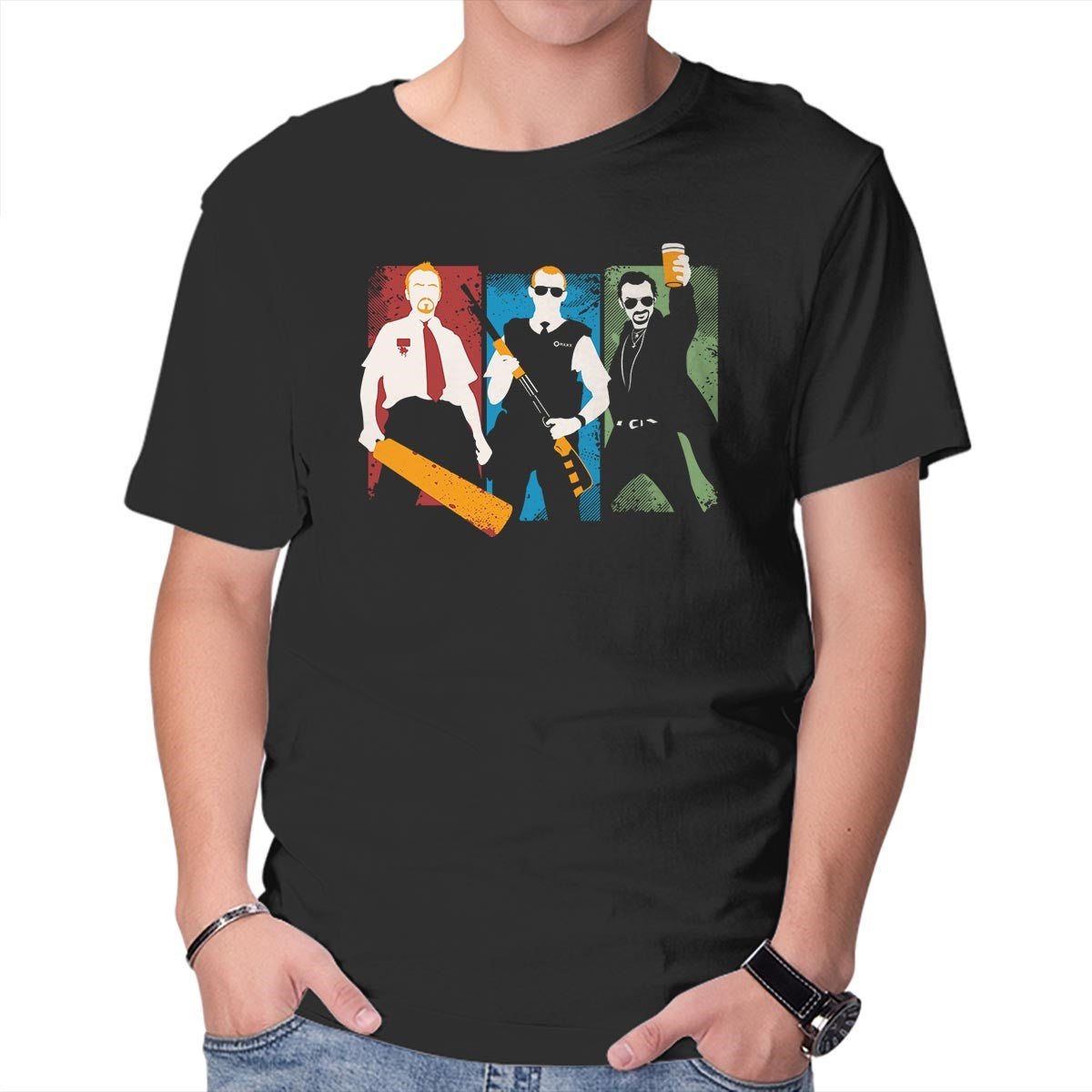Unisex Crew Neck T-Shirt Blood and Ice Cream Graphic Short Sleeve Casual Tee L