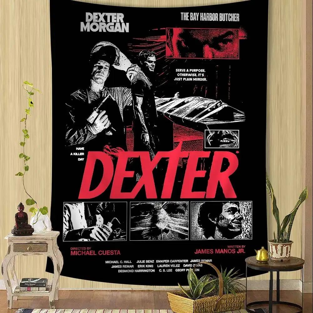 Dexter Poster American Classic Horror TV Show Hanging Bohemian Tapestry Hanging Tarot Hippie Wall Rugs Dorm Japanese Tapestry