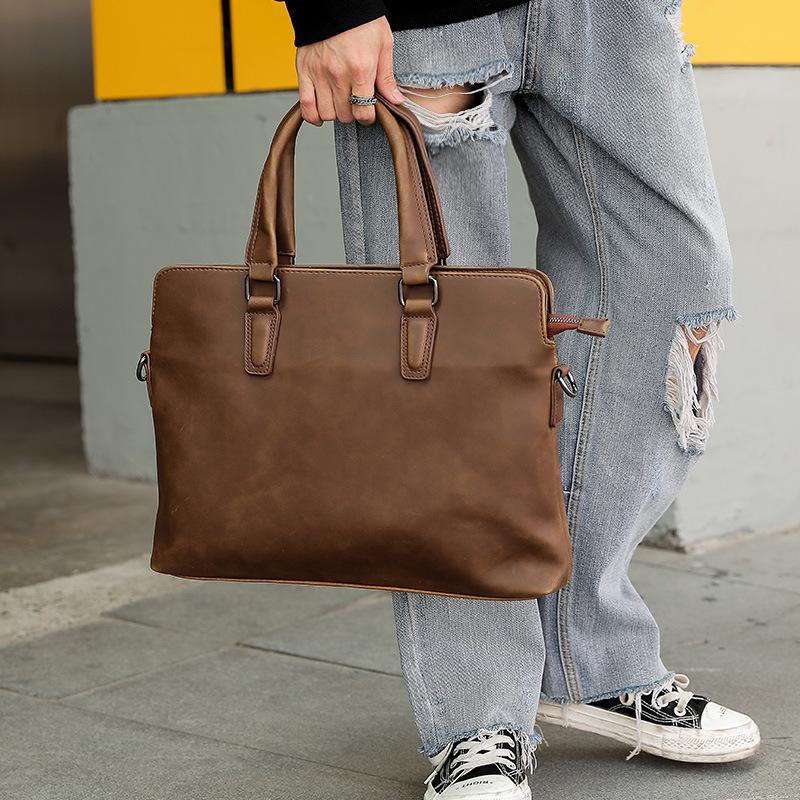 Korean Version Of Trendy Business Handbags, Men'S Bags, Shoulder Bags, Casual Briefcases, Multi-Functional Computer File Bags