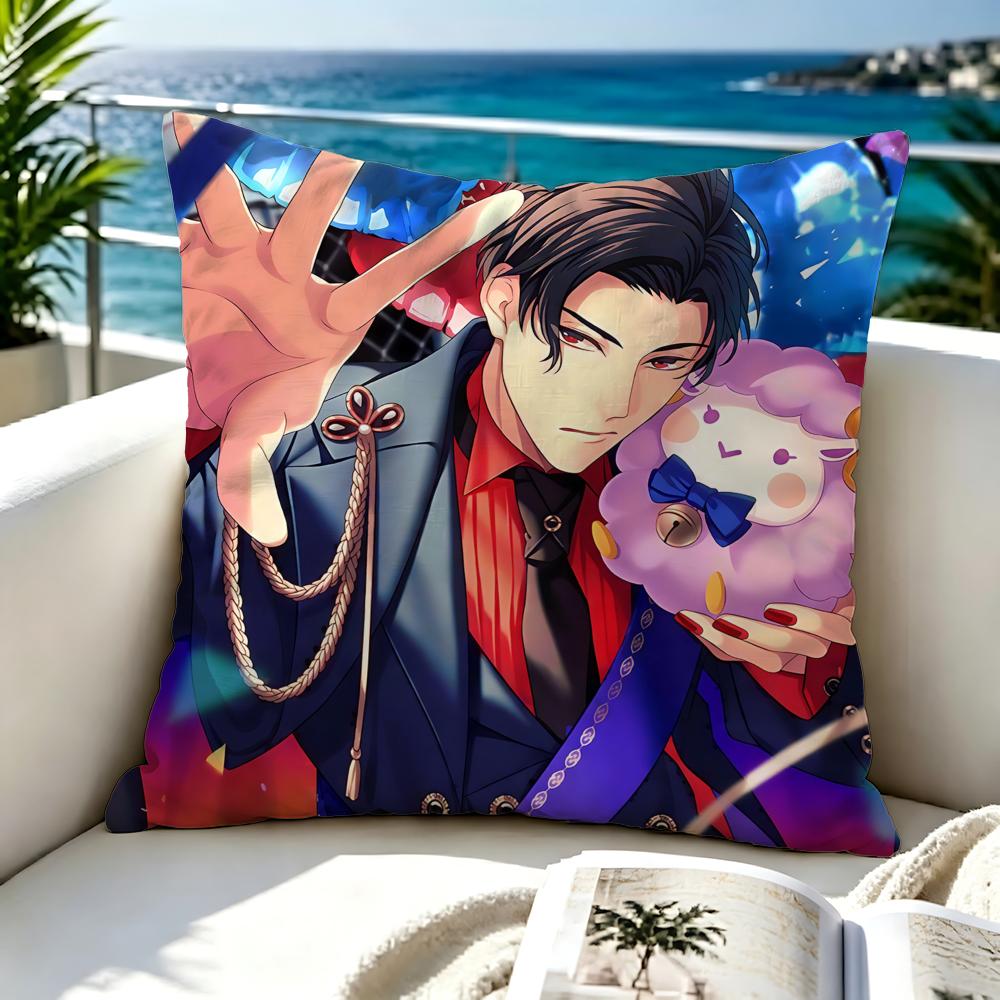 Game Obey Me Cushion Cover Premium Skinfriendly Short Plush Pillow Cover Airy Casual Cushion For Hotel Homestay