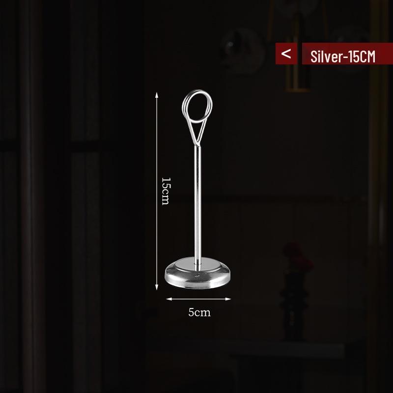 Stainless Steel Table Card Holder - Menu, Seat Number, Business Card Clip for Restaurant, Wedding, Banquet, Hotel.