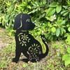 Y5JC 1/2Pcs Black Silhouettes Yard Stakes Animal Silhouettes Dog Stake Garden Stake