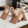 Coffee Filter Holder Storage Rack Stand for Multiple Filter Papers Solid Wood Open Design Keeps Filters Dry Neat Easy Access Coffee Brewing Organizer