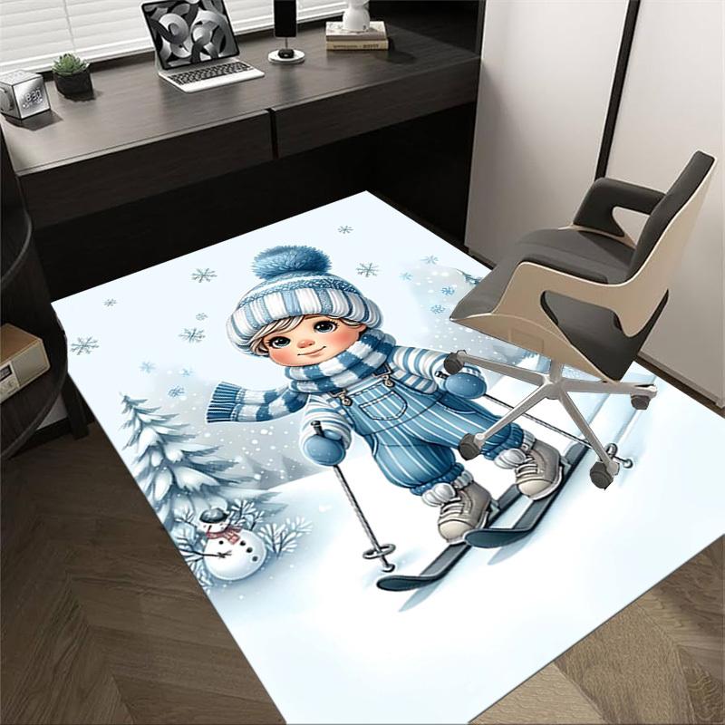 1PC winter snow Extra Large Non Slip Floor carpet, Office, family, bedroom, Studio   Large Area Rug Indoor Rugs, , Vibrant Colors