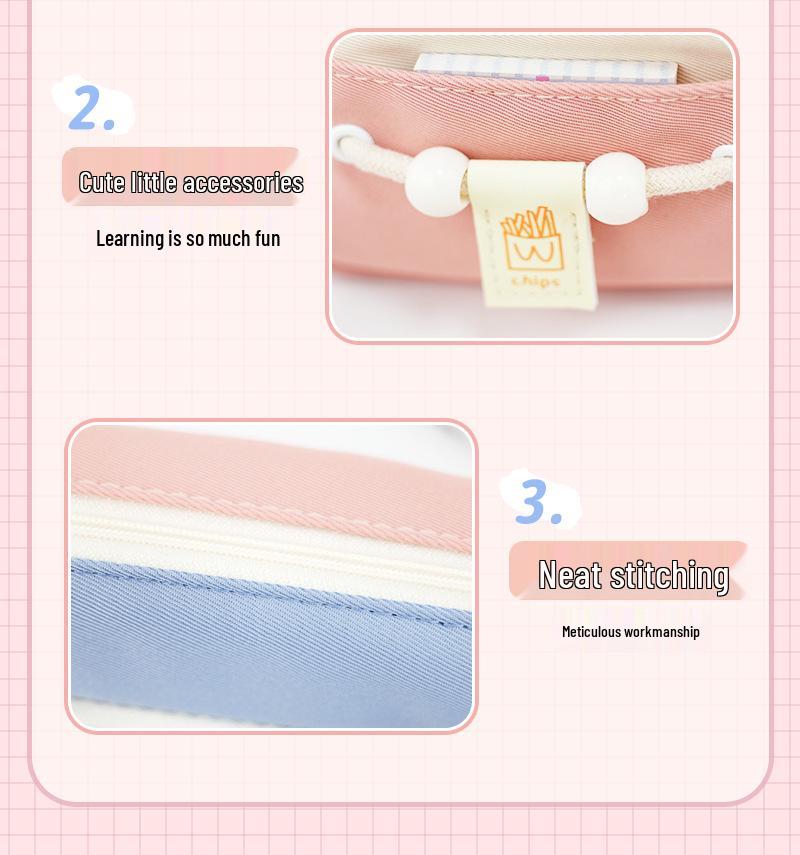 Adorable Puppy Double Layer Pencil Case for Elementary Students