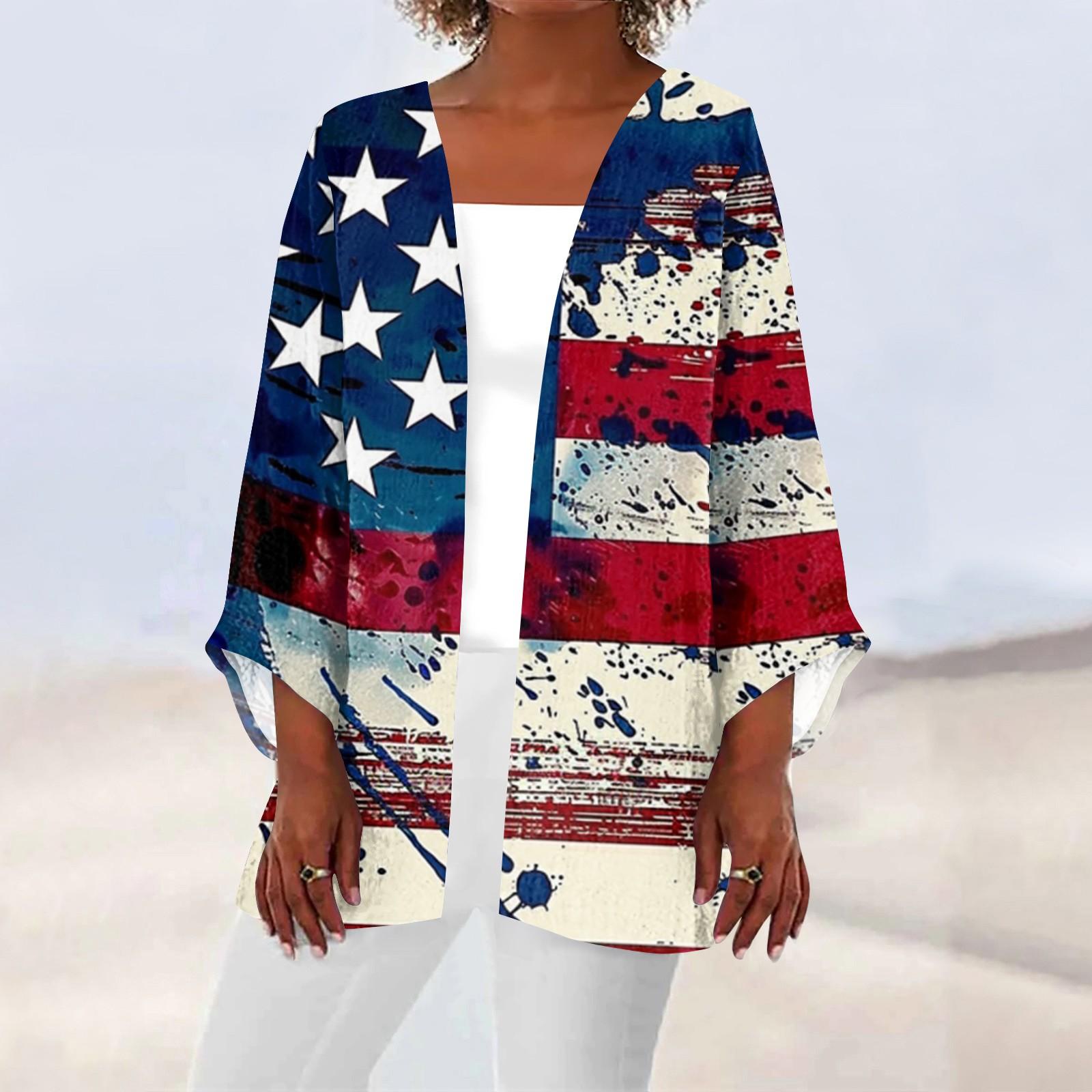 

Жіночий повсякденний модний легкий жакет середньої довжини з принтом M Кіновар