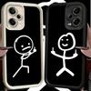 Phone Case for Xiaomi Redmi Note 15 14 13 Pro Plus Funny Stickman Matchman Shell 12S 11 11S 11T 5G 14S Soft Silicone Funda