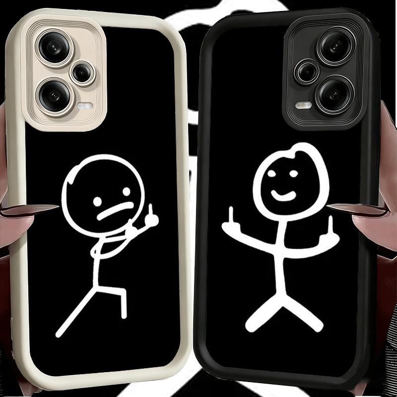 Phone Case for Xiaomi Redmi Note 15 14 13 Pro Plus Funny Stickman Matchman Shell 12S 11 11S 11T 5G 14S Soft Silicone Funda