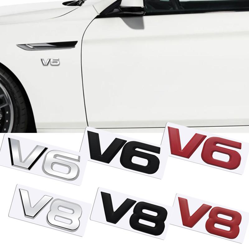 Metal 3D Badge car displacement Logo Car Rear Trunk Body Sticker Emblem