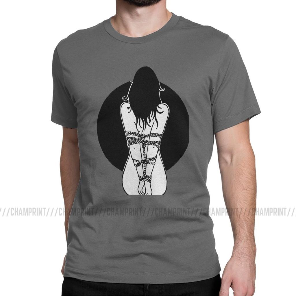 Mens Bind Shibari T Shirt BDSM Dominant Submissive Slave Play Sexy Sub Cotton Clothes Vintage O Neck Tee Shirt Summer TShirt