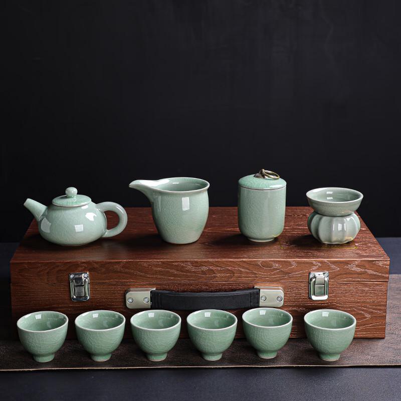 Ge Kiln Ceramic 11-Piece Kung Fu Tea Set
