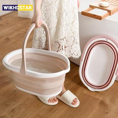 Foldable Mop Bucket Portable Fishing Promotion Car Wash Folding Bucket Outdoor Wash Basin With Handle Collapsible Mop Bucket