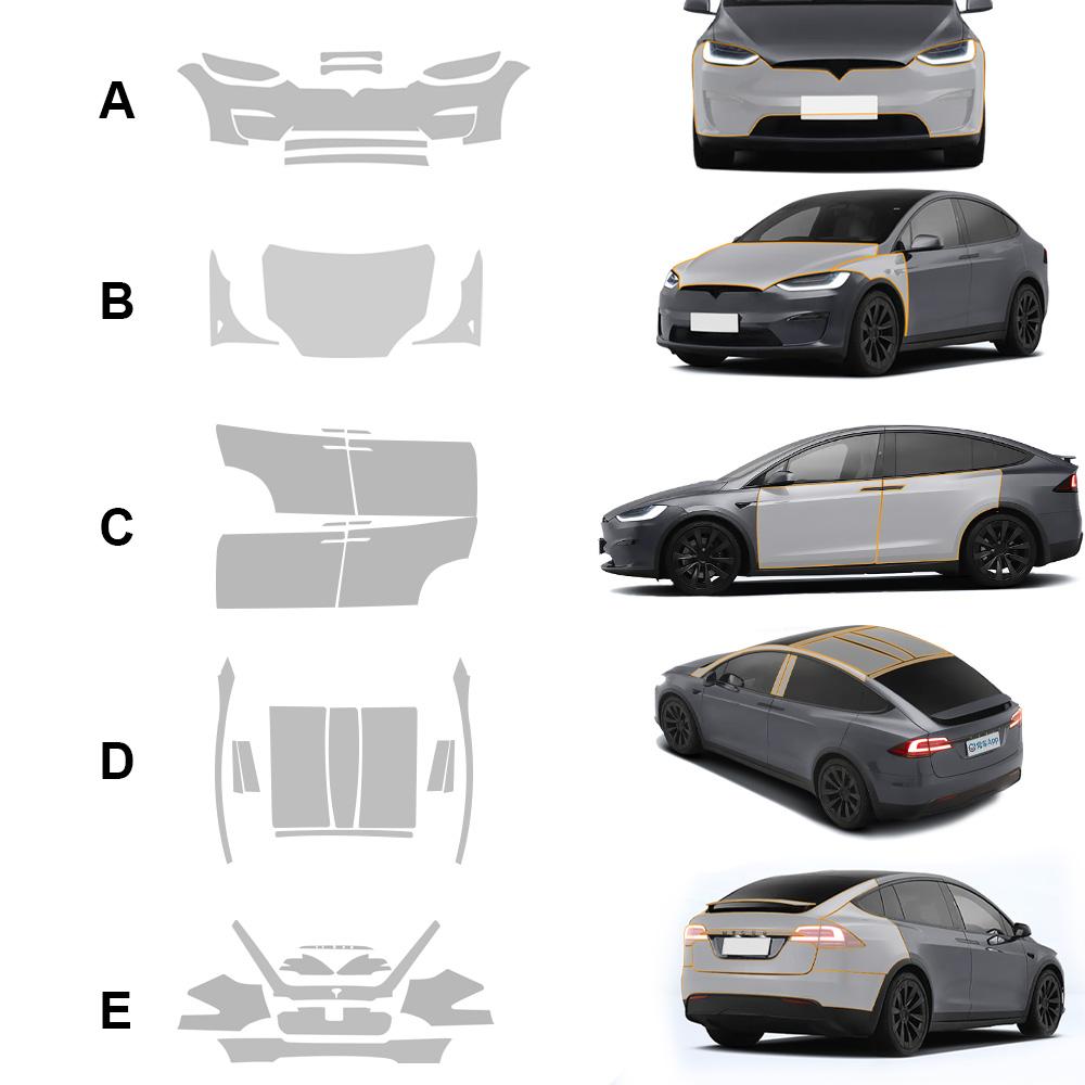 8.5MIL TPU Car Bumper Paint Protection Film PPF for Tesla Model X 2025 2025 2025 Pre Cut Anti-Scratch Resistant Clear Bra Kit