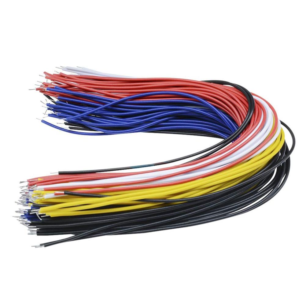 Tin Plated PCB Solder Cable Fly Jumper Wire Copper Conductor Wire 8 inch Cable Wire Soft Wire 100pcs