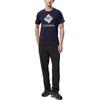 Columbia Letter Logo Printed Outdoor Casual Crew Neck Short Sleeve T-Shirt Men Tops Blue AE0403-467