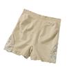 High-Waisted Women's Summer Lace Tummy Control Three-Quarter Shorts - Anti-Exposure, Plus Size, Korean Style.