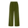 Pantalones de pana para hombre de cintura alta con bolsillos de corte holgado pierna recta ancha color casual