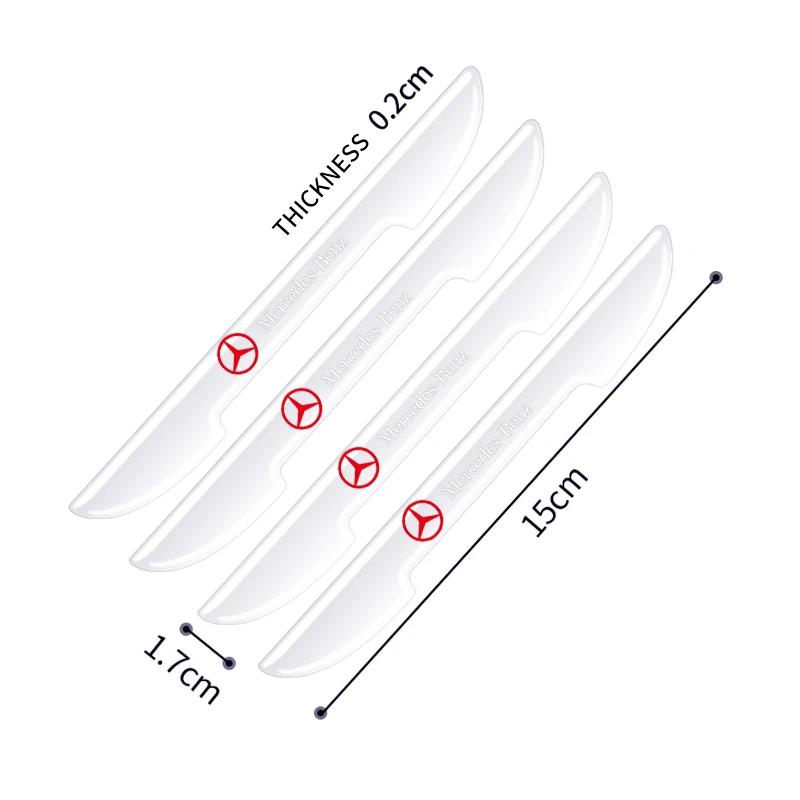 4PCS Transparent Car Door Anti-collision Protector Bumper Strip Sticker For Mercedes Benz W212 W213 W205 W177 W247 W176 X253 Etc