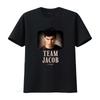Team Jacob Twilight Damen T-Shirt Film-inspiriertes Print Lässige Kleidung vintage Gewaschen Designer-Kleidung Weich homme Stilvoll