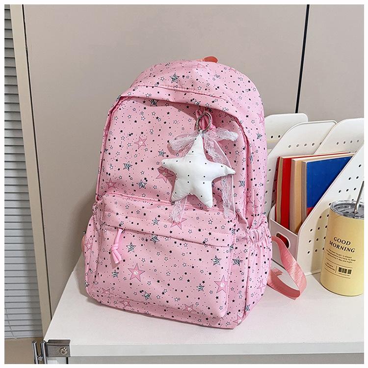 Schoolbag Schoolbag New 1011 Japanese Ins Cute Star Backpack Large Capacity Lightweight Versatile High Value Backpack Tide