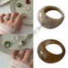 X6HE Smooth Glossy Resin Wide Band Ring With Design Comfortable Finger Accessory For Daily Wear And Special Occasions