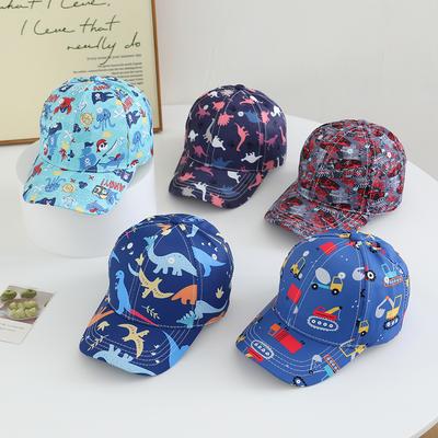 JYL DIY Dinosaur Kids Cap Digital Print Sun Hat Cotton