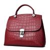 Large Capacity Single Shoulder Oblique Span Bag Crocodile Pattern Handbag Women's, Genuine Leather Women's Bag