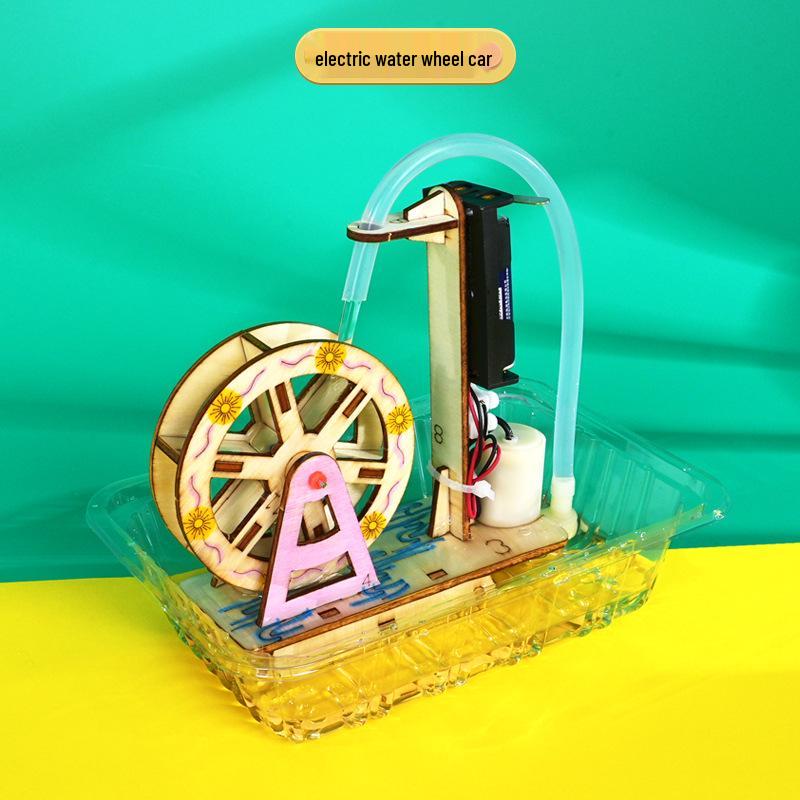 Water Wheel Tech: Dual-Use Electric & Manual STEM Kit for Children’s Science Experiment