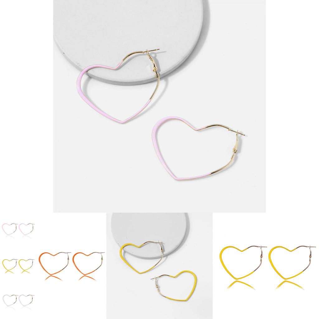 Creative Heart Earrings In Various Colors Simple And Stylish For Any Occasion Or Gifting