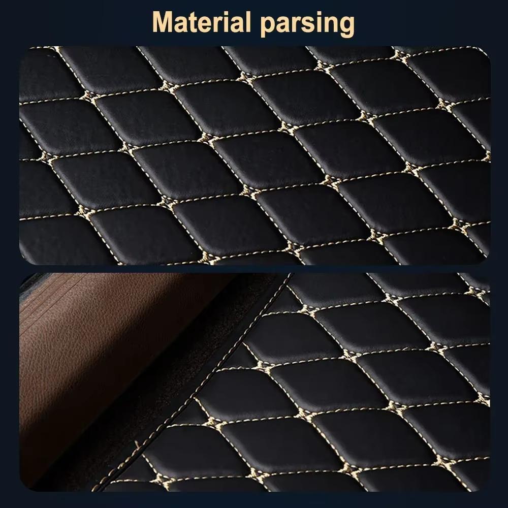 5pcs Car Floor Mats - Full Coverage Front/Reverse Mats, Easy-To-Clean PU Leather WaterproofLeather Auto Floor Liners For Cars