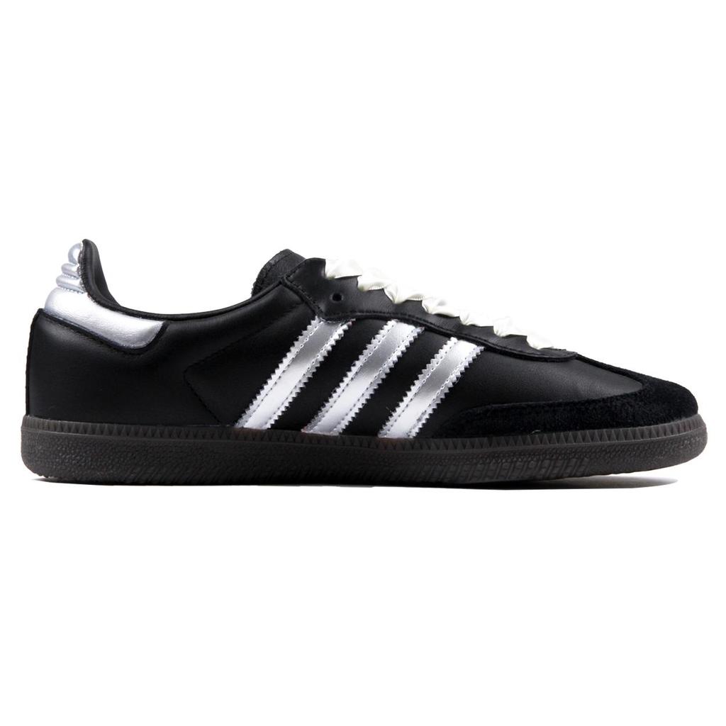 Adidas Originals SAMBA OG Abrasion Resistant Slip Resistant Low top Skateboard Shoes Unisex Black Silver B75807(TeamJ-)