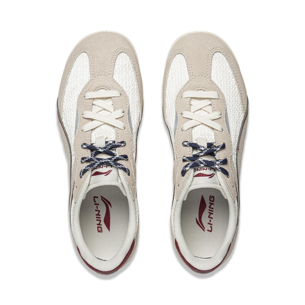 Li Ning Film Slip Resistant, Abrasion Resistant, Lightweight Low top Casual Shoes Women's White Gray AGLW042-4