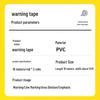 Mandle Black & Yellow PVC Zebra Safety Warning Tape (2 Rolls, 18m Each)