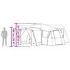 Family Tent for 20 Persons Green and White 745 x 700 x 217 cm