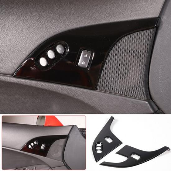 Glossy Black Child Lock Button Trim Panel For Corvette C6 2005-2013 2PCS
