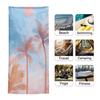 1PC Boho Palm Tree Sunset Beach Towel, Quick Dry Lightweight Polyester Towel, Soft Absorbent Summer Vacation Towel for Swimming