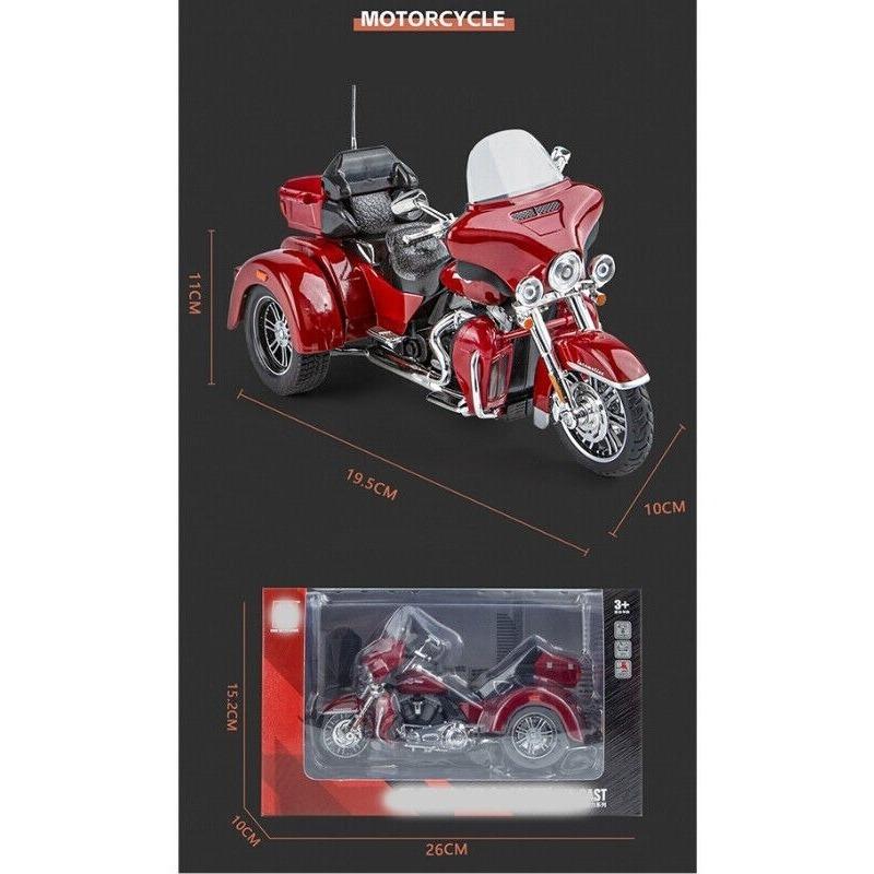 Simulazione 1/9 Lega Harley Davidson Triciclo Modello Moto Ornamento