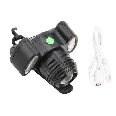 Night Cycling High Brightness Bike USB Charging Front Light Lamp Flashlight for Mountain Bicycle Black
