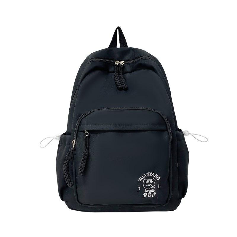 New high-value fresh and sweet candy-colored cartoon embroidered backpack female junior high school backpack