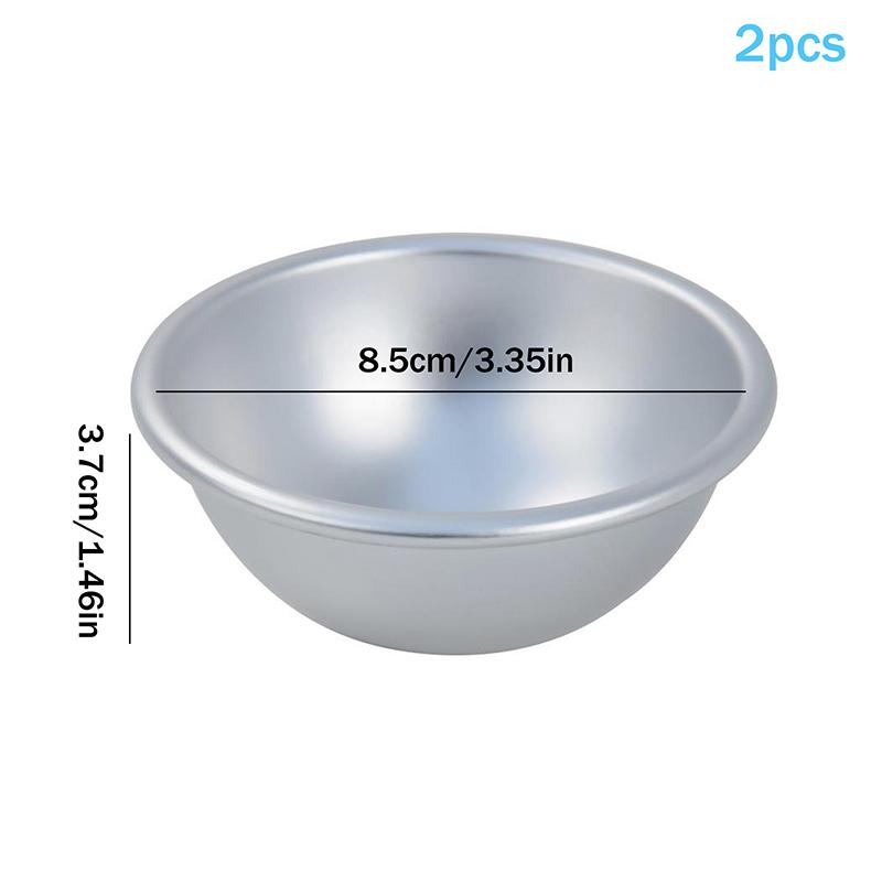 

2Pcs/Set Semicircle Sphere Bath Bomb Molds Aluminum Alloy Ball Sphere Cake Baking Mold For Diy Making Supplies Pastry Mould XL