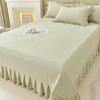 Summer Solid Color Tencel Bed Cover Three-piece Set Lace Ice Silk Mat Air Conditioner Mat Non-slip Bed Sheet Kang Cover Soft Mat
