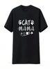 Unisex Cat Mama Funny Lovers T Shirt Black X Large Vintage Washed Graphic Comfortable Unisex Stylish Streetwear Homme Slightly
