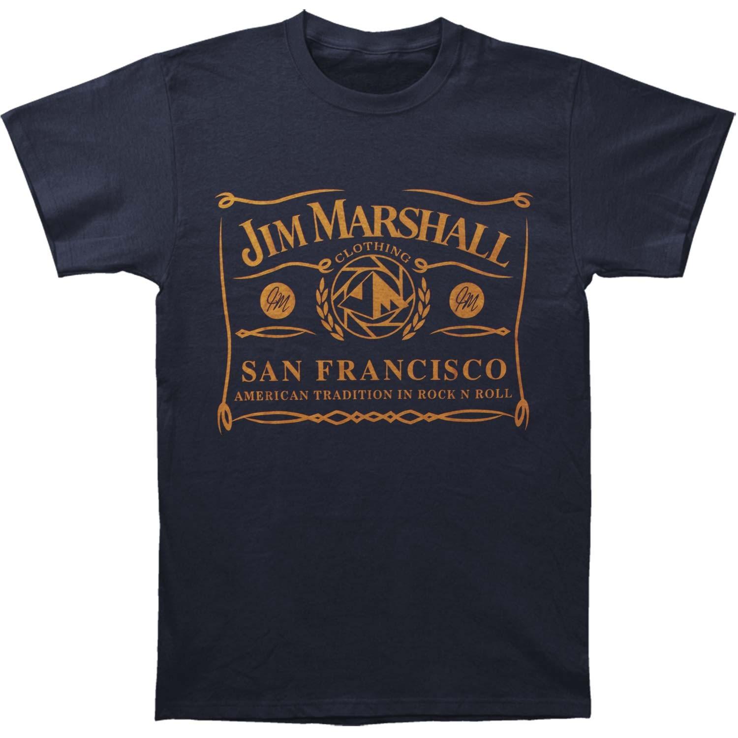 Men s Jim Marshall Clothing Logo Slim Fit T-shirt Small Navy 2XL