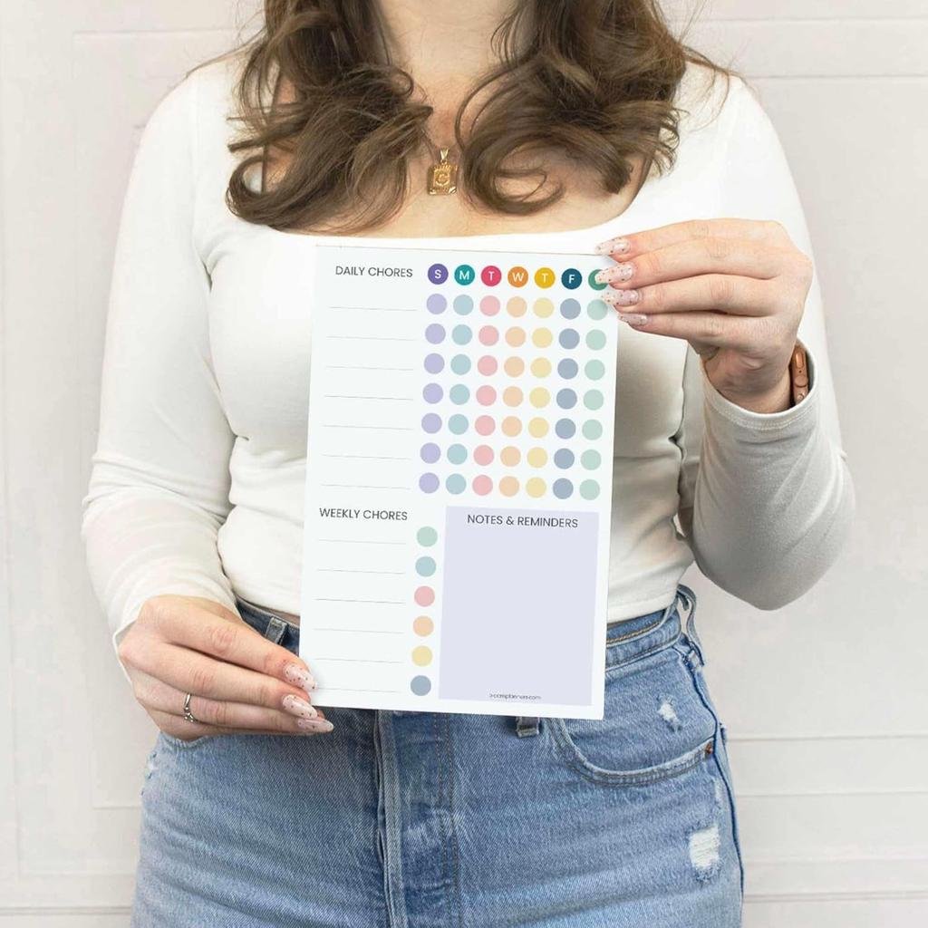 bloom daily planners Magnetic Chore Chart Planning Pad - Daily & Weekly Habit To Do Tracker for Adults, Teens, Kids - Family Organizer and