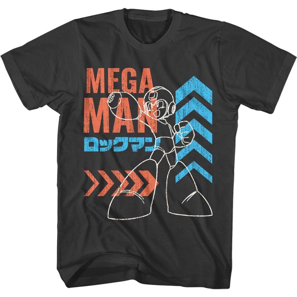 Mega Man Arrows Smoke Gaming Shirt S