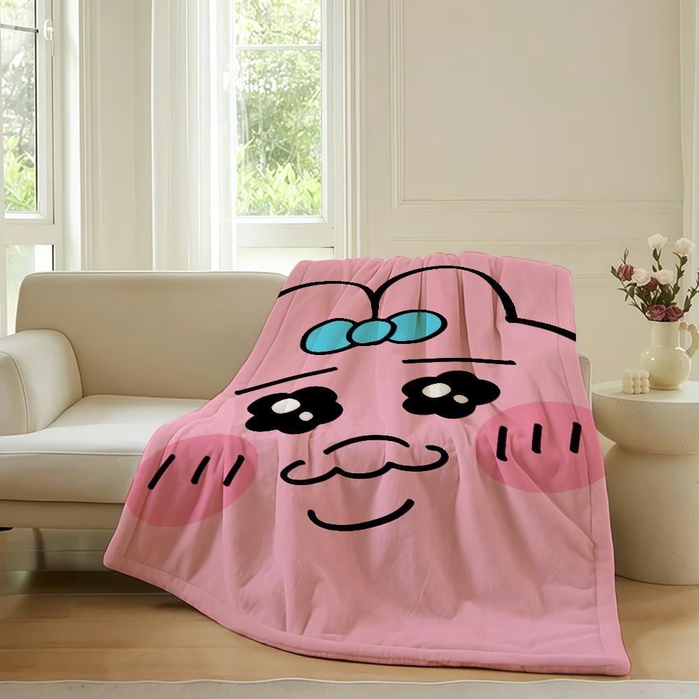 Fashion O-Opanchu U-Usagi-S Pink Blanket Warm Soft Suitable For Bedroom Sofa Bed Living Room Office Travel Camping Gifts