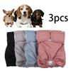 3Pcs Washable Female Dog Diapers Elastic Breathable Pet Nappies Reusable Pets Menstrual Period Panties For Small Medium Dogs Pug